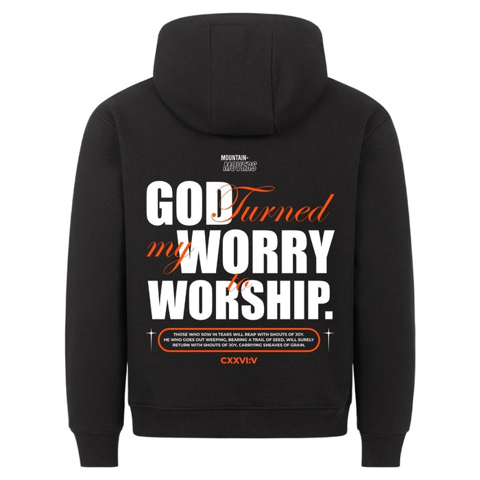 God Turned my Worry Hoodie Backprint