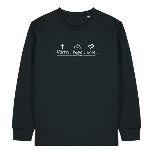 Faith Hope Love Minimalistisch Longsleeve