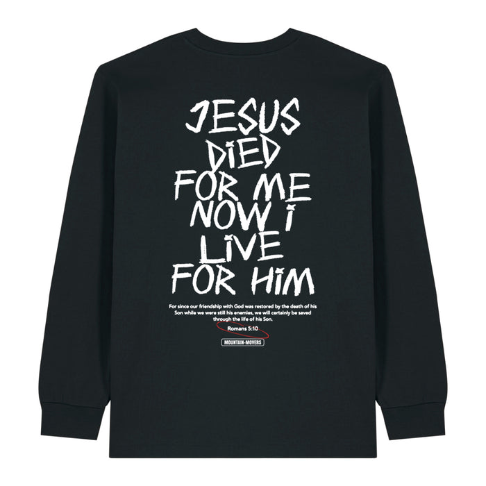 Jesus Died for Me Longsleeve Rugprint