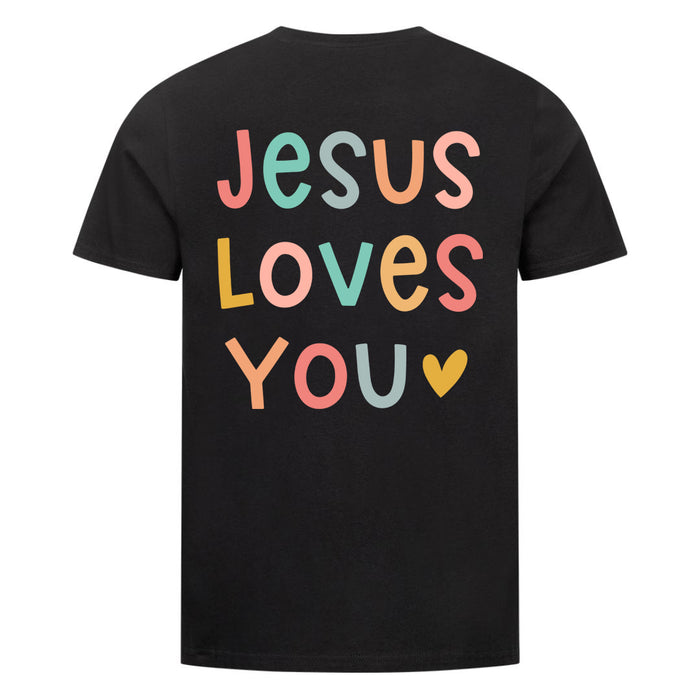 Jesus loves you pastell Shirt Backprint