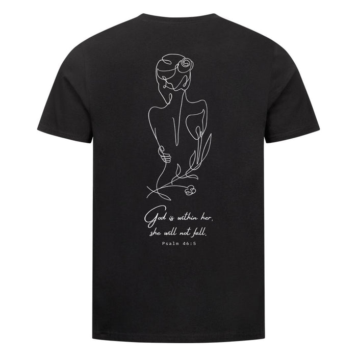 God is within her Lineart Shirt Backprint
