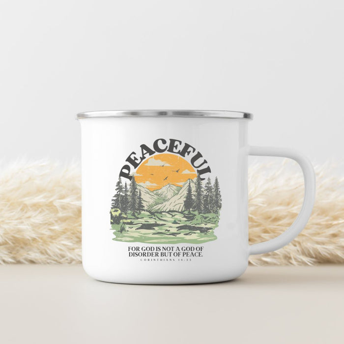 Peaceful Emaille Tasse