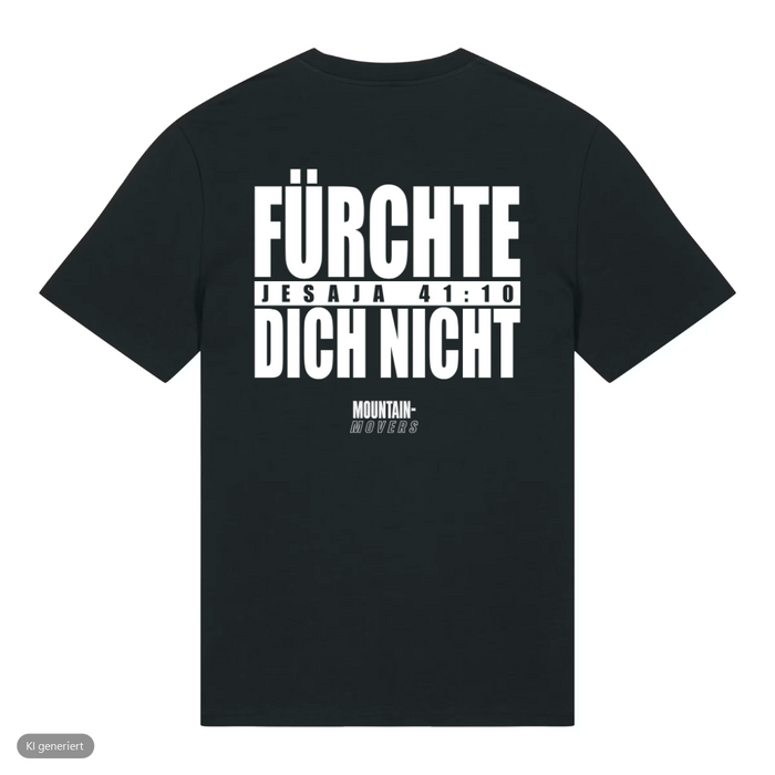 Fürchte dich nicht Typo T-Shirt Front & Backprint