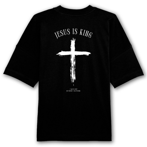 Jesus is King Minimalistic BackPrint Oversized Shirt