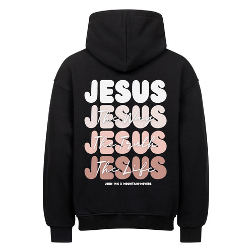 Jezus x Johannes 14: 6 Oversized Hoodie Rugprint