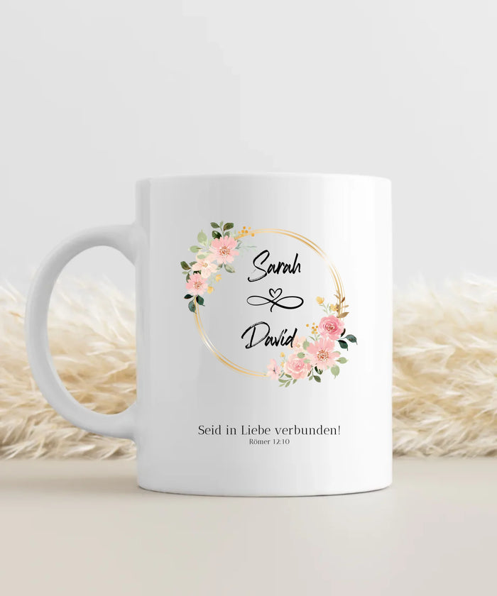 Connected in Love Couple Mug Personalizable