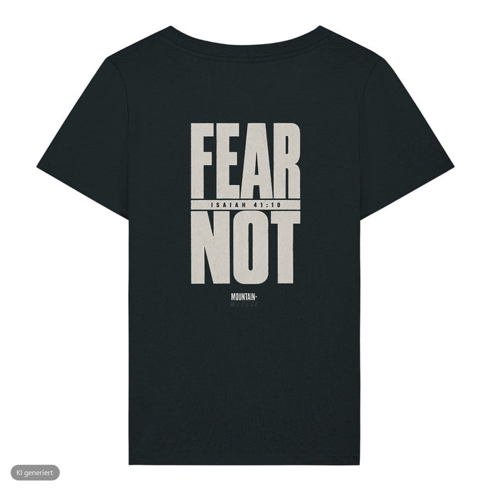 Fear Not Typo Frauenshirt Front & Backprint