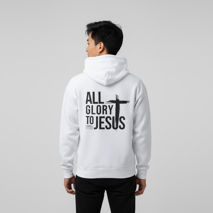 All Glory to Jesus Hoodie Backprint