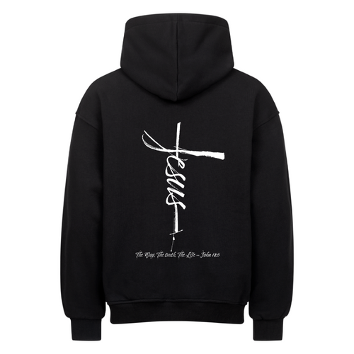 Jesus Cross Oversized Hoodie Backprint