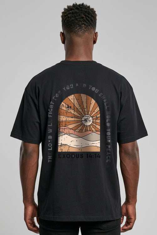 Exodus 14:14 Oversized Shirt Backprint