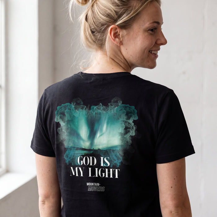 God is my light Shirt Backprint