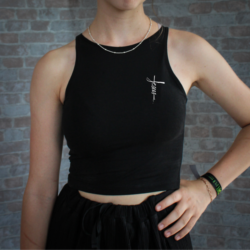 Jesus cross crop top