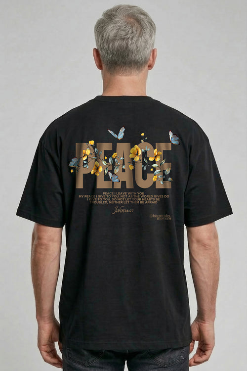 Peace bloemen Oversized Shirt Rugprint