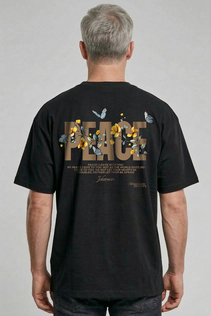 Peace bloemen Oversized Shirt Rugprint