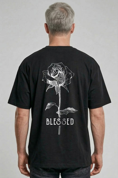 Blessed Rose Oversized Shirt Backprint