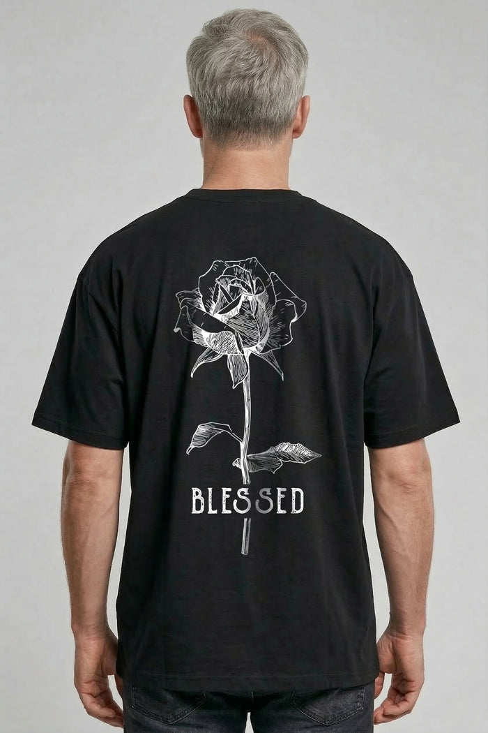 Blessed Rose Oversized Shirt Backprint