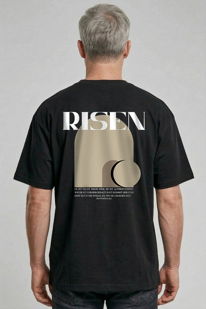 Risen Matthäus 28,6 Oversized Shirt BackPrint