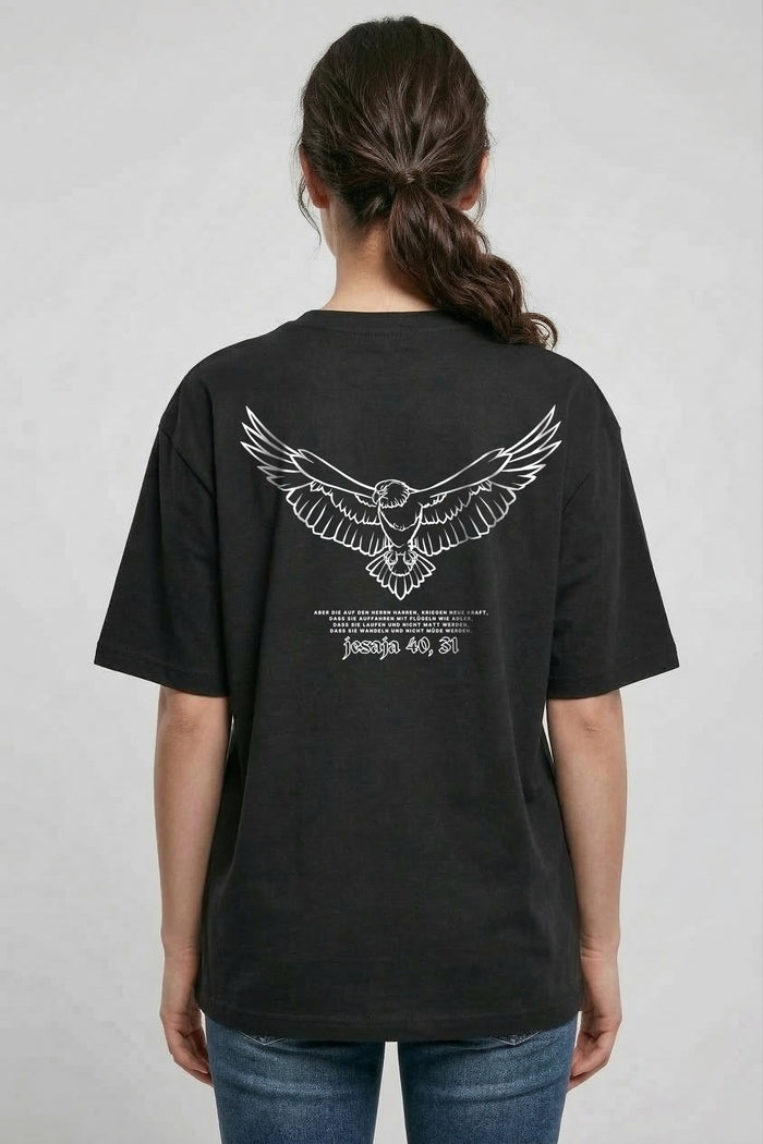 Oversized T-shirt met Eagle-print op de rug