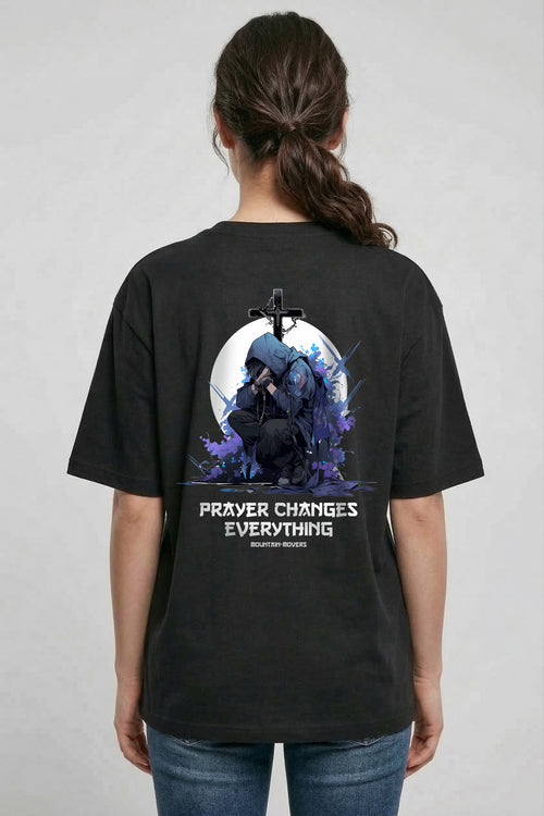 Prayer Changes Anime Oversized Shirt Backprint