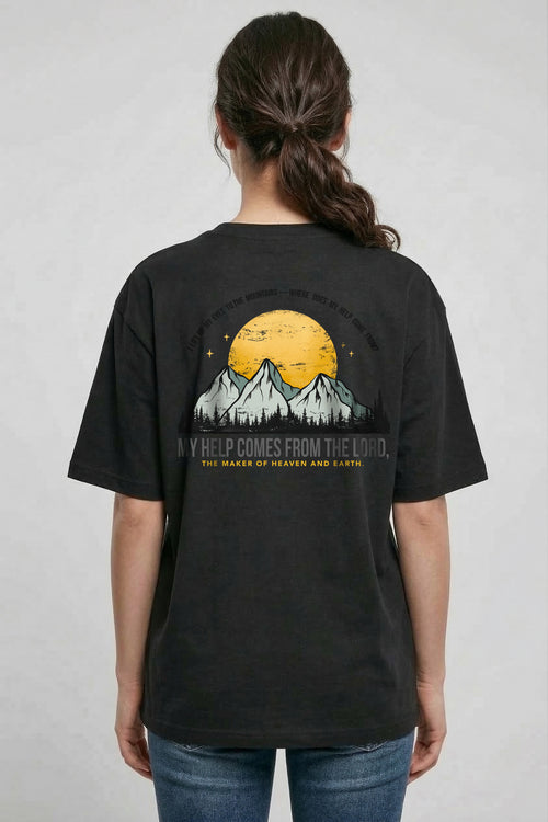 My Help Commes from the Lord Oversized Shirt Backprint