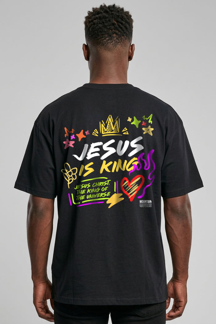 Jesus is king oversized shirt backprint