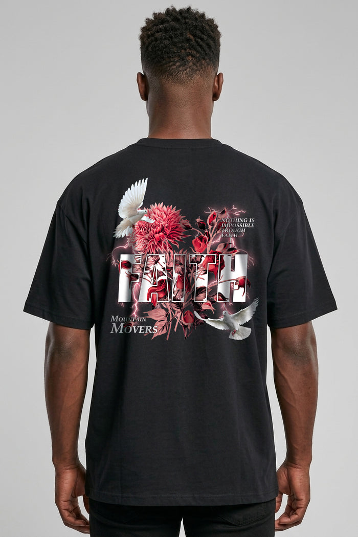 Faith Flower Oversized Shirt BackPrint