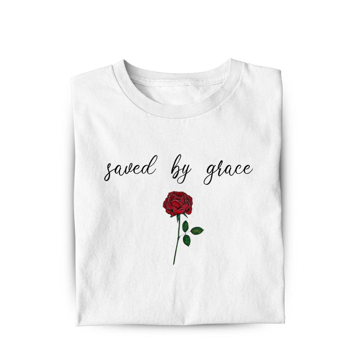 Saved by grace dames t-shirt