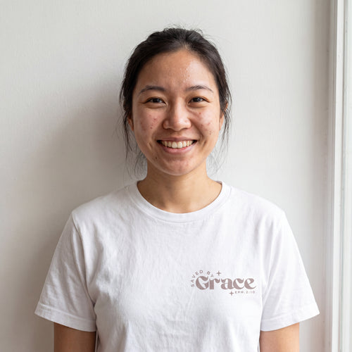 Saved by grace retro taupe Shirt