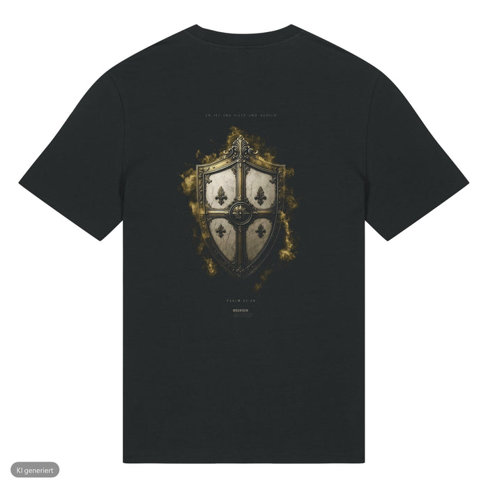 Hilfe und Schild Psalm 33:20 T-Shirt Front & Backprint