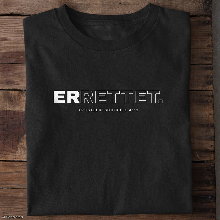 Er rettet Apostelgeschichte 4:12 T-Shirt