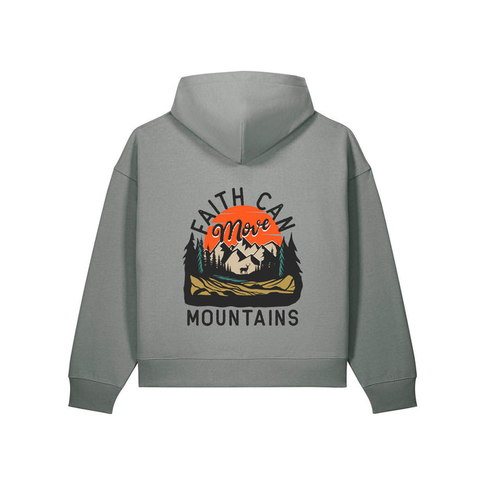 Mountains Retro Oversize Zipper Hoodie Backprint