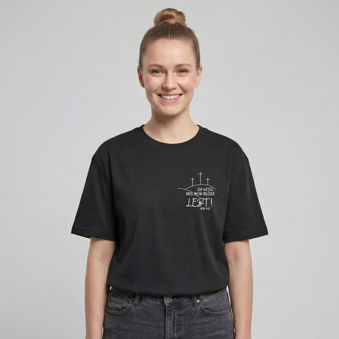 Mein Erlöser lebt minimalistic Oversized Shirt