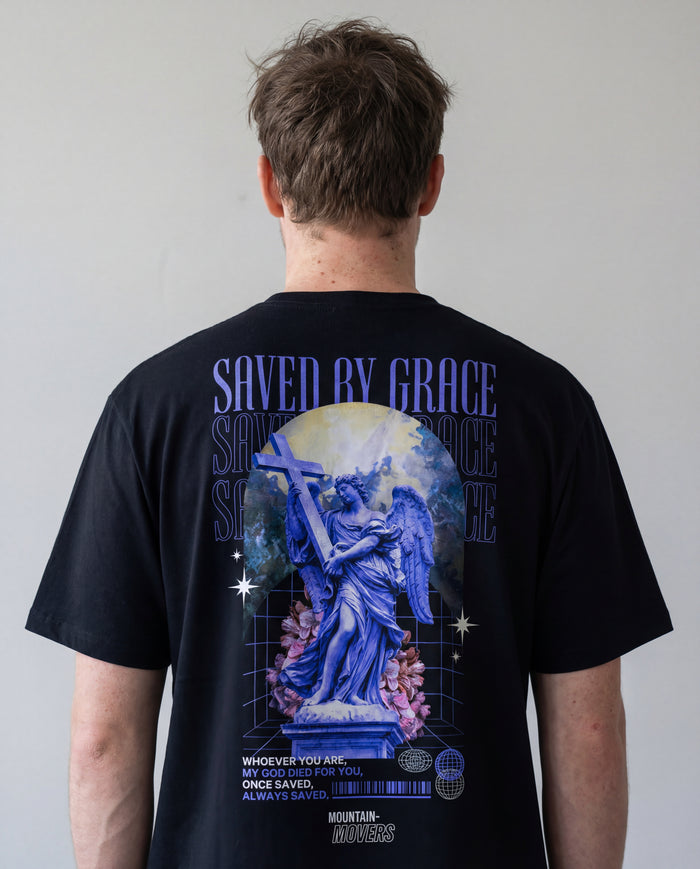 Saved by Grace Streetwear Unisex Shirt Backprint