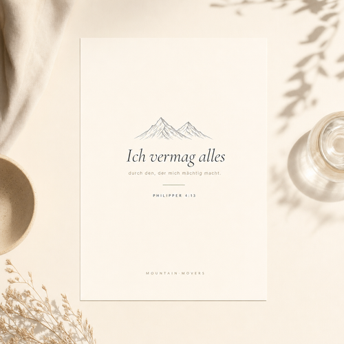 Ich vermag alles, Berge Poster A4
