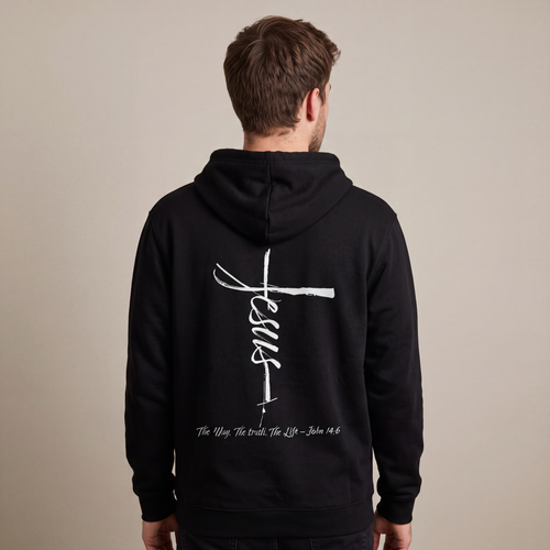 Jesus Cross Hoodie Backprint