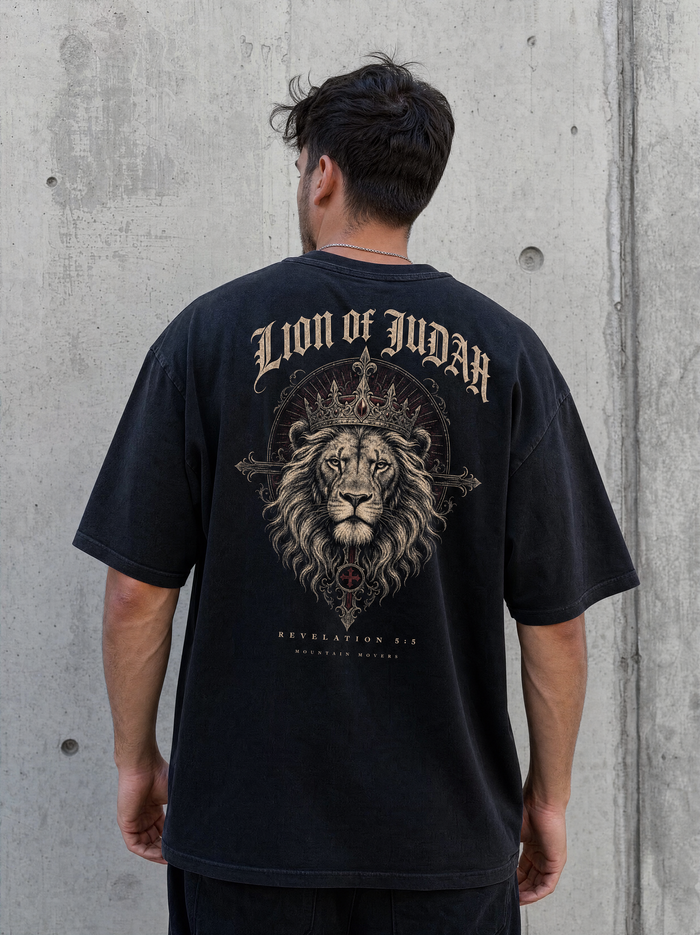 Lion of Judah Streetwear Oversize Shirt Backprint
