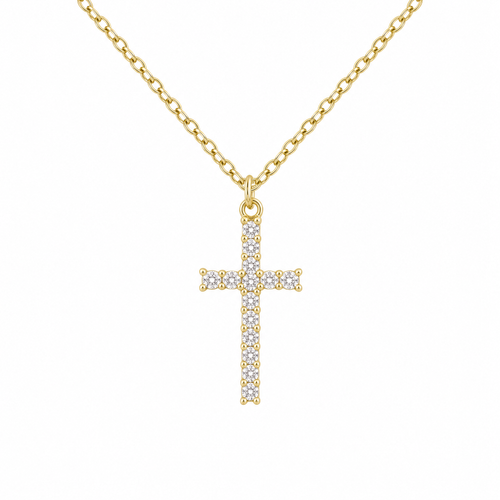 Glitzer Kette gold