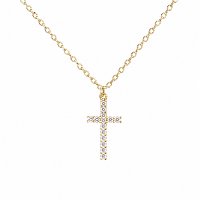 Glitzer Kette gold