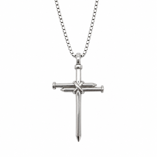 Nagelkreuz 925 Silber Kette
