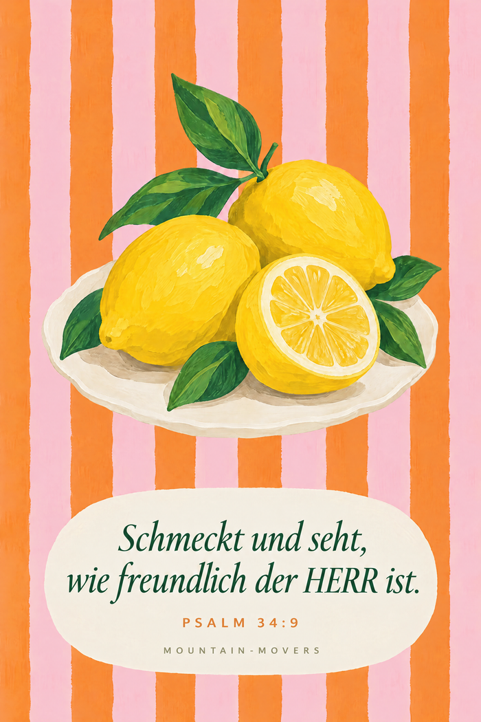 Schmeckt und seht, Zitronen Poster A4