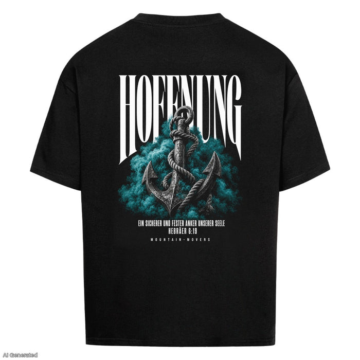 Hoffnung Hebräer 6:19 Oversize Shirt Backprint