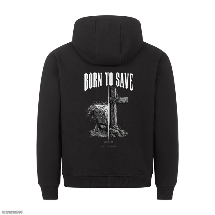 Born to Save Christmas Hoodie Backprint