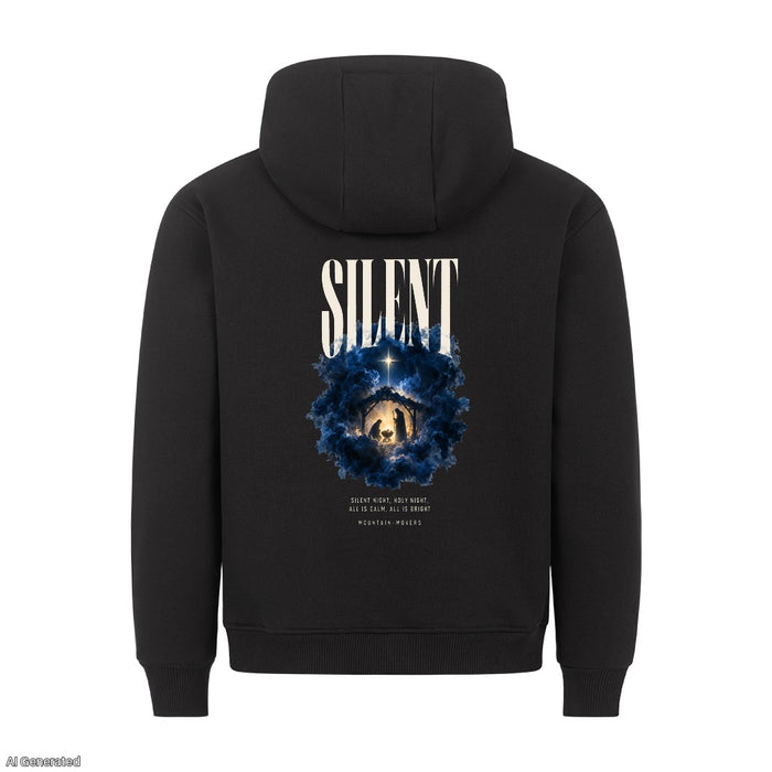 Silent Night All Is Calm Christmas Hoodie Backprint