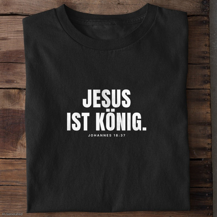 Jesus ist König Johannes 18:37 T-Shirt