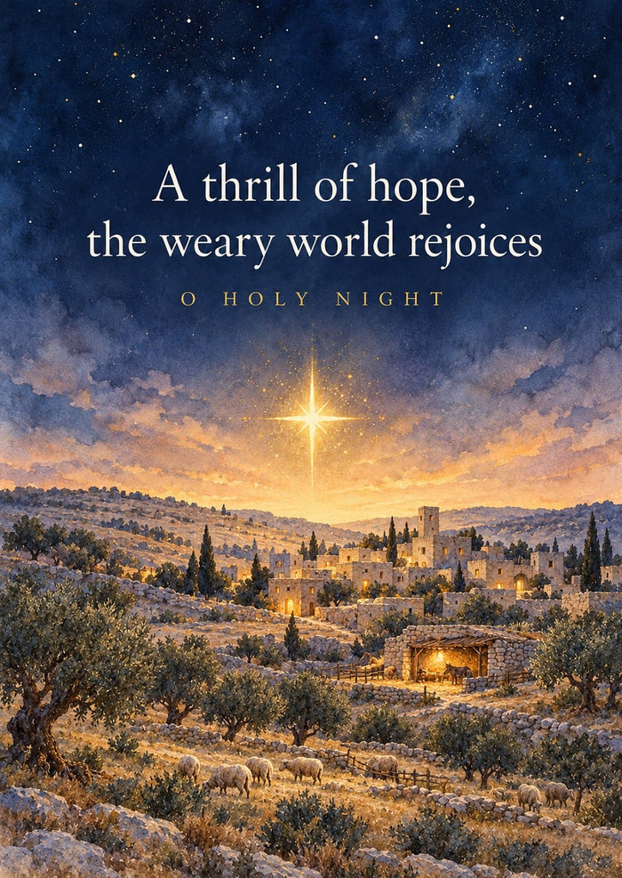A thrill of hope Weihnachtspostkarte