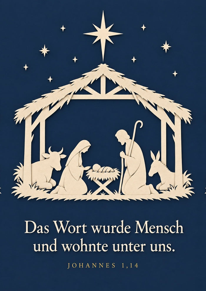 Das Wort wurde Mensch Weihnachtspostkarte