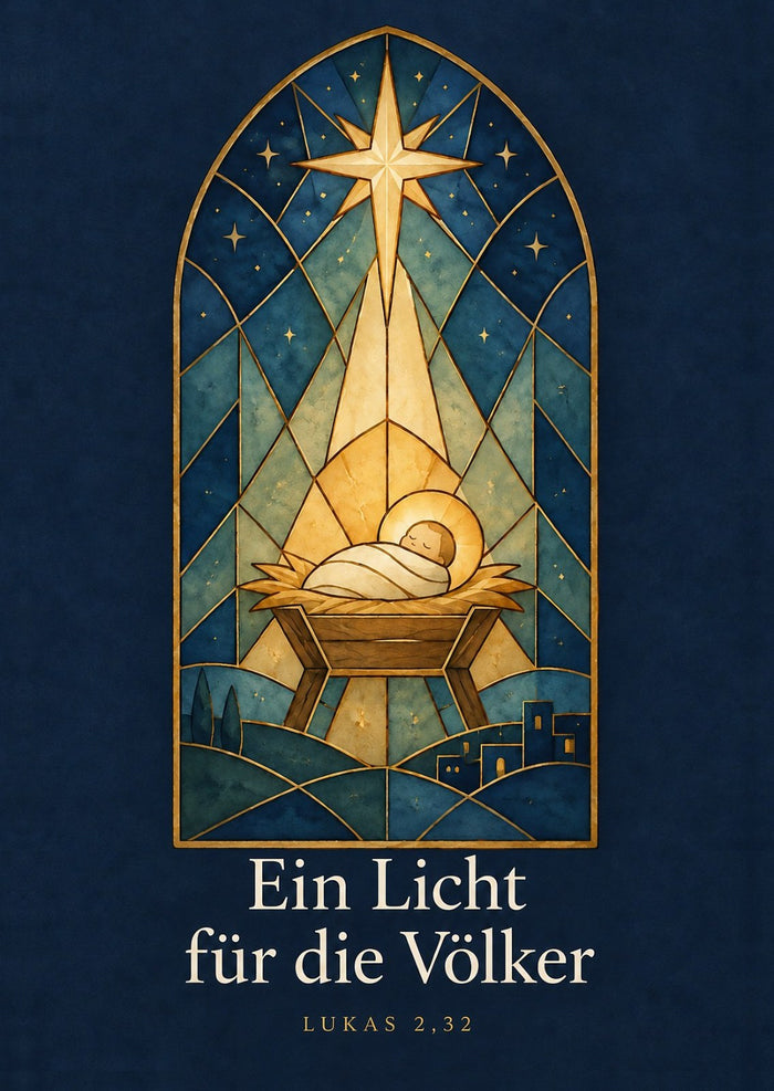 Ein Licht für die Völker Weihnachtspostkarte