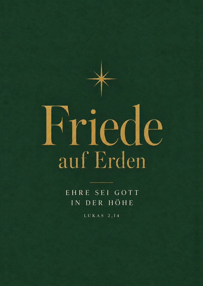 Friede auf Erden Weihnachtspostkarte