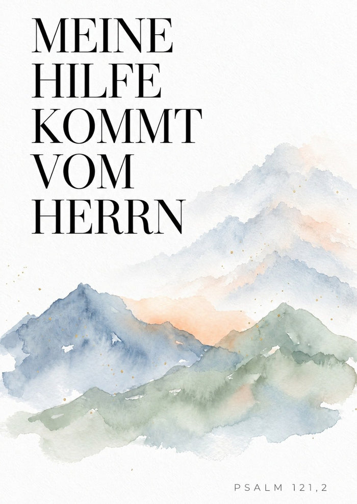 Meine Hilfe kommt vom Herrn Postkarte