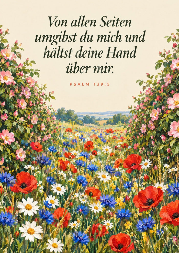 Von allen Seiten umgibst du mich Postkarte